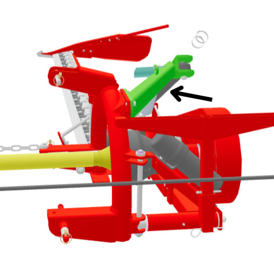 Attacco cilindro idraulico per barra falciante Enorossi BFS. Ricambio robusto e compatibile BFS165 BFS180 BFS210 BFS240 BFS270 sollevamento idraulico.
