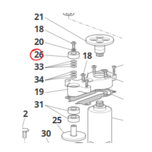 Cuscinetto originale Zanon 5360042 8x16x5 per abbacchiatori elettrici Karbonium Evo, Karbonium, Falcon, Olivar Electric e Ghost 12V.