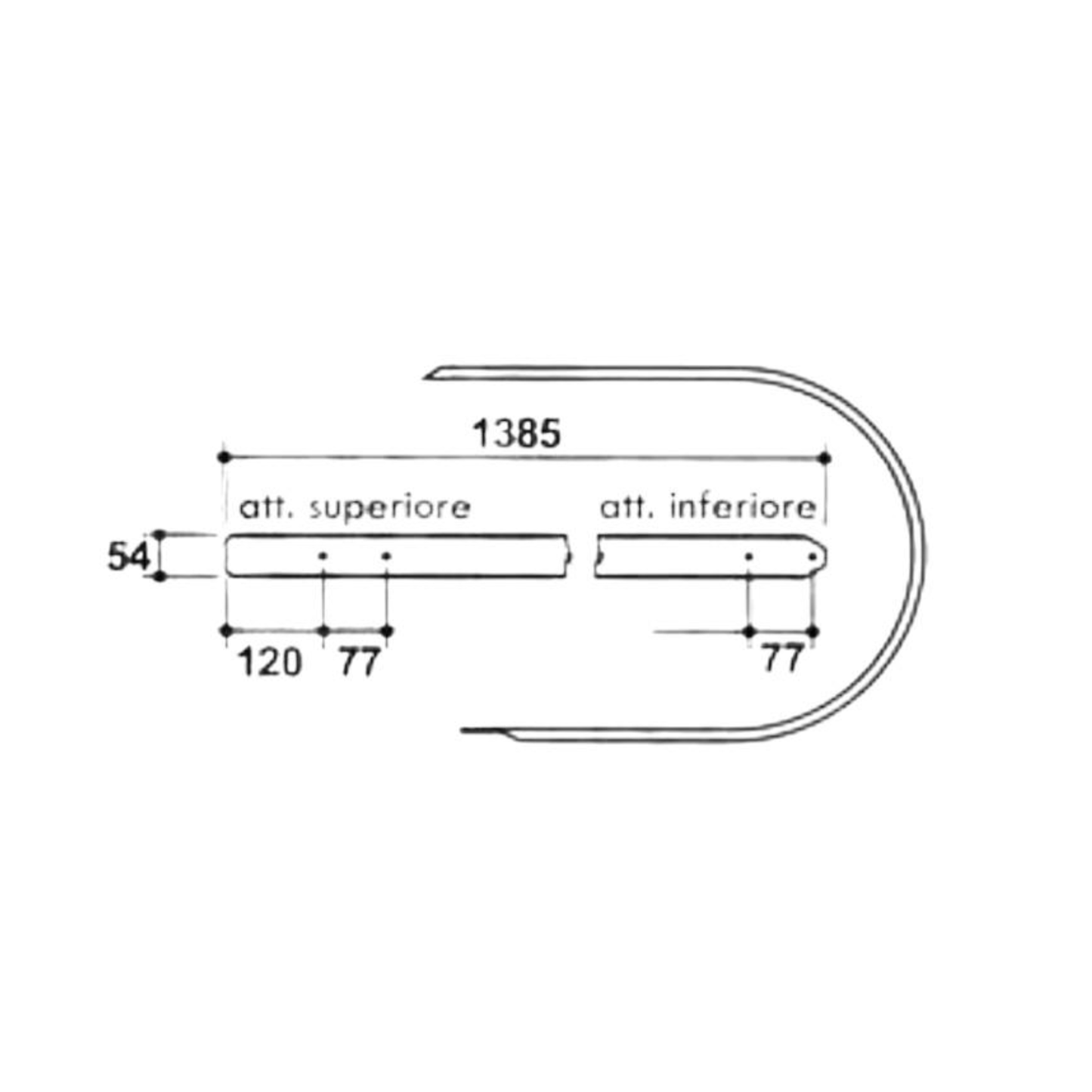 Fascia raccoglitore per imballatrice SGORBATI 181 rif. 700315. Ricambio resistente per gruppo raccoglitore presse e rotopresse da fienagione.
