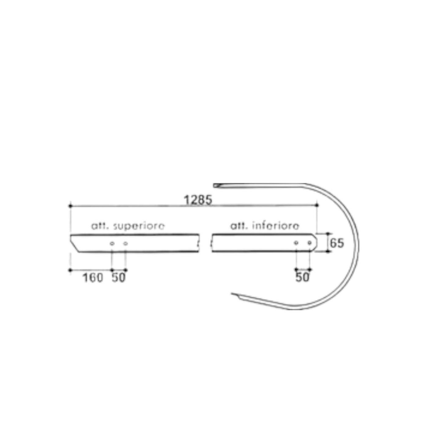 Fascia raccoglitore per imballatrice CICORIA Serie 2 rif. 36.04.003. Ricambio resistente per gruppo raccoglitore presse da fienagione.