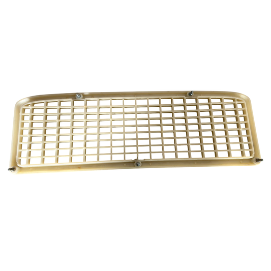 Griglia calandra radiatore originale Fiat Serie ORO 39,5x13 cm. Fissaggio a vite 4 mm. Compatibile con trattori Fiat 250, 350, 400, 420. Resistente e affidabile