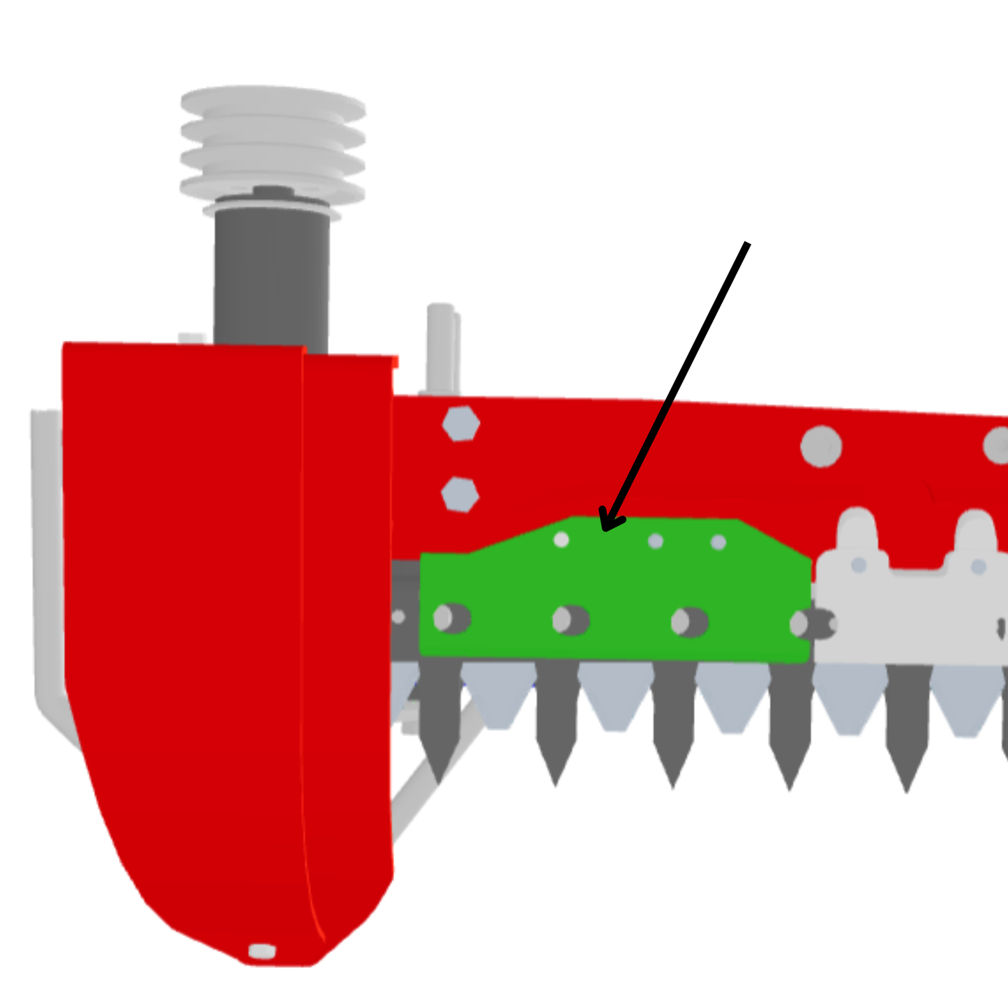 Guidalama interna inferiore lunga per barra falciante Enorossi. Applicazione prodotto sui seguenti modelli: BFT 135BFT 150BFS 165BFS 180BFS 210BFS 240HBFS 270H.