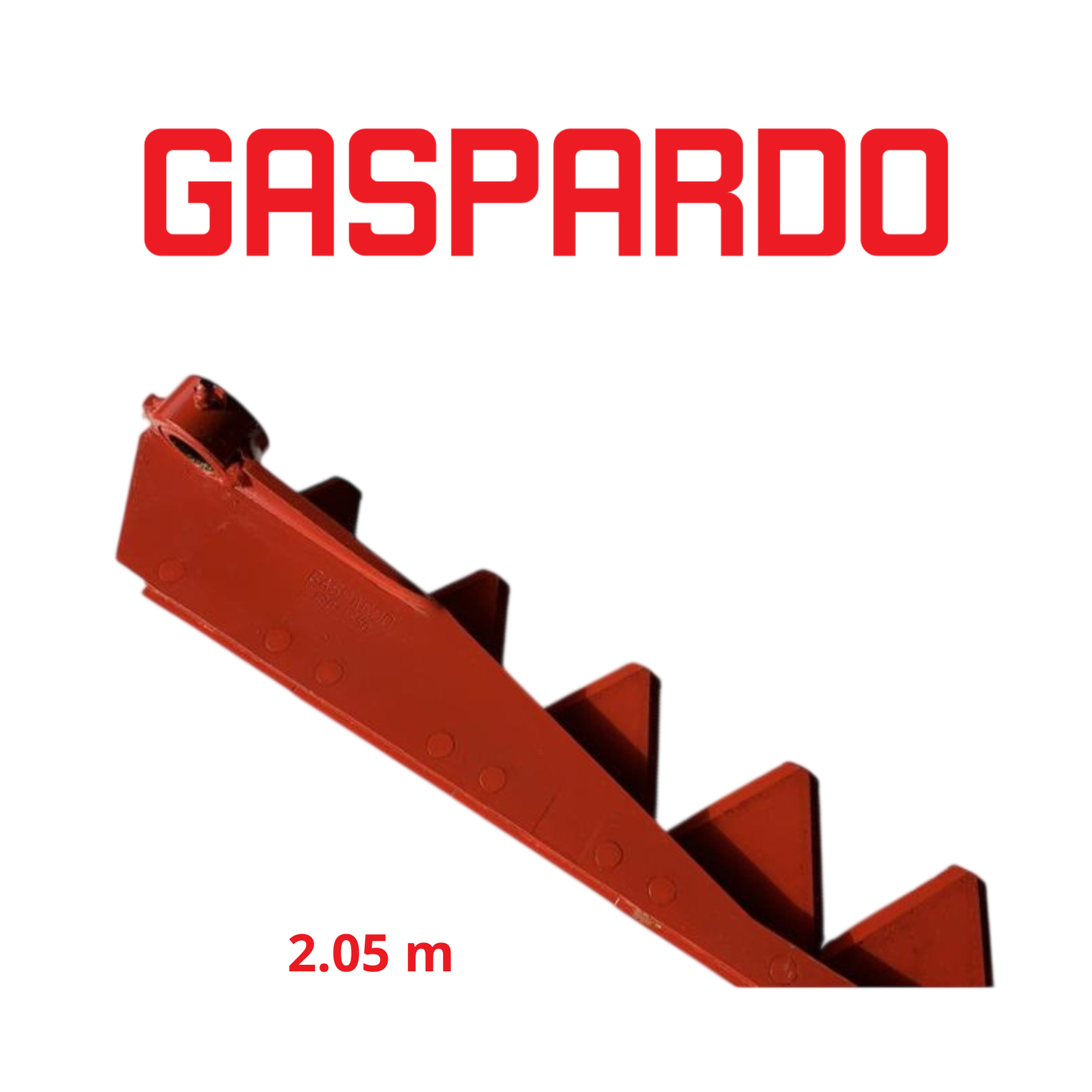 Lama originale Gaspardo FB 940 da 2,05 m con 28 sezioni a dente rivettato. Codice 21120241. Ricambio robusto, preciso e perfettamente compatibile.