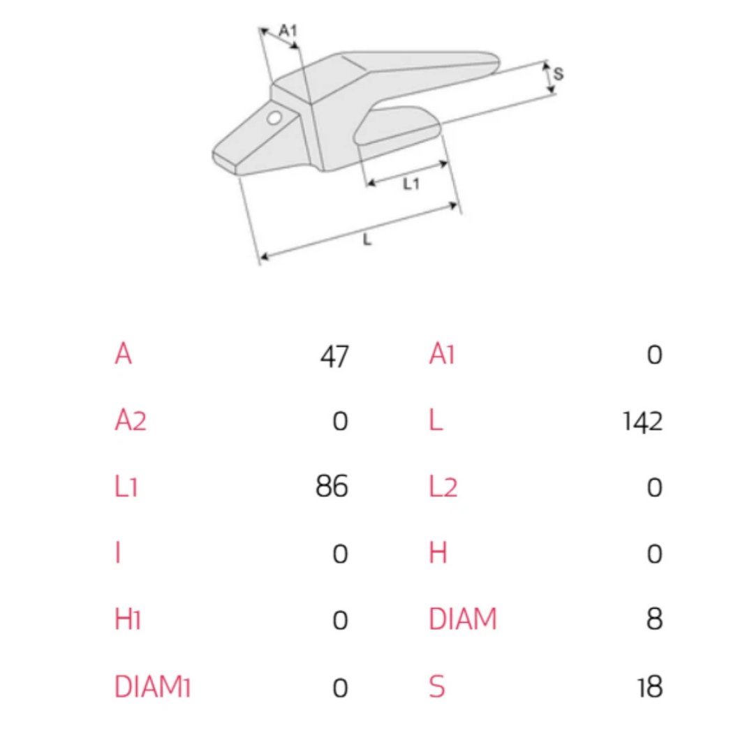 Portacapsula verticale MVCA05 per benna miniescavatori. Ricambio robusto e durevole, resiste a usura e urti. Qualità Made in Italy.