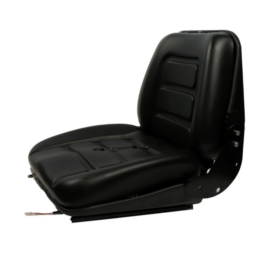 Sedile MUL in Sky Nero con sospensione meccanica integrata e Microswitch - per trattori cingolati FIAT 55-65 60-65 70-65 80-65 55-75 - 60-75 - 70-75 - 80-75 55-85 60-85 62-85 72-85 82-85 88-85, New Holland TK
