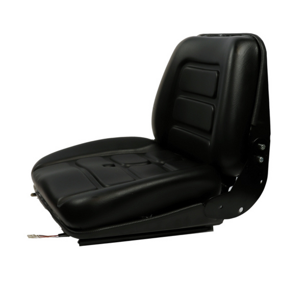 Sedile MUL in Sky Nero con sospensione meccanica integrata e Microswitch - per trattori cingolati FIAT 55-65 60-65 70-65 80-65 55-75 - 60-75 - 70-75 - 80-75 55-85 60-85 62-85 72-85 82-85 88-85, New Holland TK