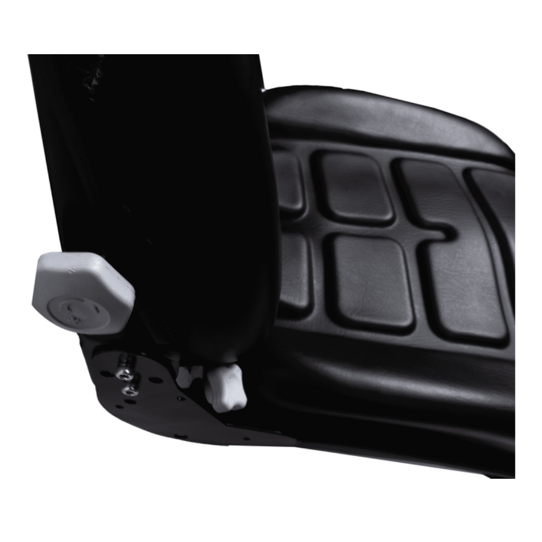 Sedile MUL in Sky Nero con sospensione meccanica integrata e Microswitch - per trattori cingolati FIAT 55-65 60-65 70-65 80-65 55-75 - 60-75 - 70-75 - 80-75 55-85 60-85 62-85 72-85 82-85 88-85, New Holland TK