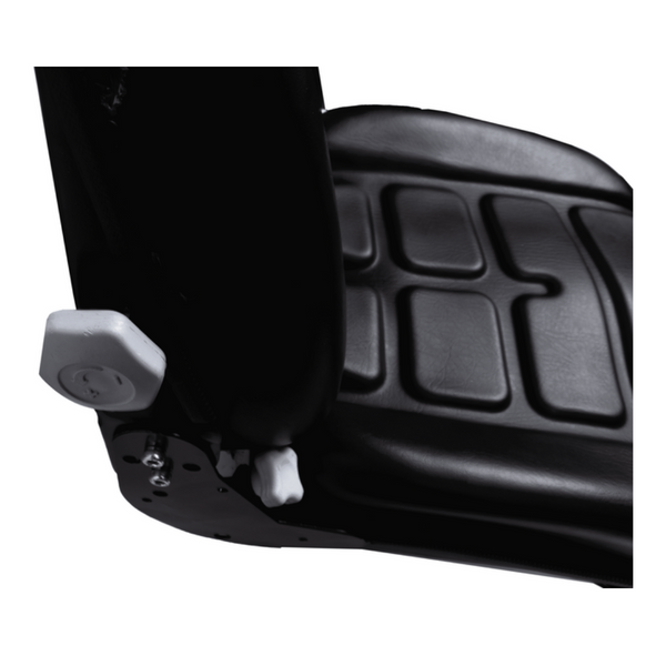 Sedile MUL in Sky Nero con sospensione meccanica integrata e Microswitch - per trattori cingolati FIAT 55-65 60-65 70-65 80-65 55-75 - 60-75 - 70-75 - 80-75 55-85 60-85 62-85 72-85 82-85 88-85, New Holland TK