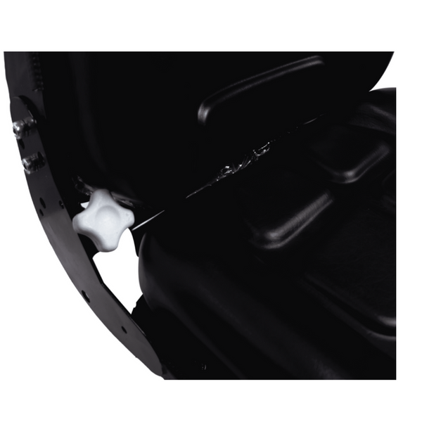 Sedile MUL in Sky Nero con sospensione meccanica integrata e Microswitch - per trattori cingolati FIAT 55-65 60-65 70-65 80-65 55-75 - 60-75 - 70-75 - 80-75 55-85 60-85 62-85 72-85 82-85 88-85, New Holland TK