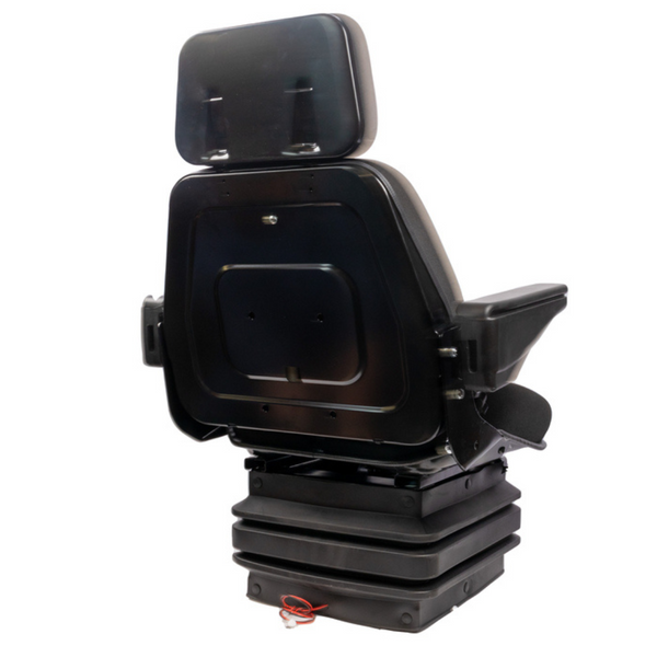 Sedile TOP in tessuto nero con molleggio PNEUMATICO per trattori Fiat 100/90 110/90 F100 F130 WINNER, New Holland, Same