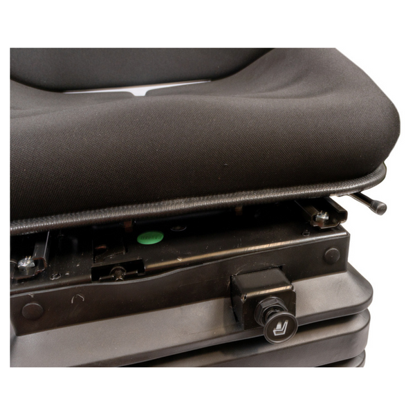 Sedile TOP in tessuto nero con molleggio PNEUMATICO per trattori Fiat 100/90 110/90 F100 F130 WINNER, New Holland, Same
