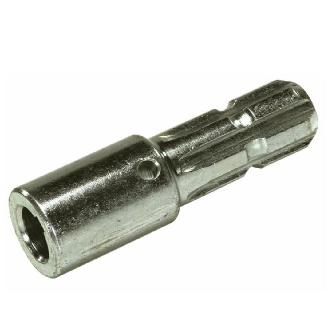 Riduzione per presa di forza 1"3/8 con diametro interno 25 mm e cava 8x3,3 mm. Lunghezza 150 mm, profondità del foro 30 mm.