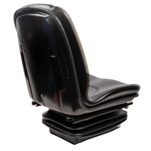 Sedile Compact con molleggio meccanico, ideale per trattori stretti da vigneto e frutteto. Struttura robusta, seduta ergonomica, schienale alto e regolazione longitudinale.