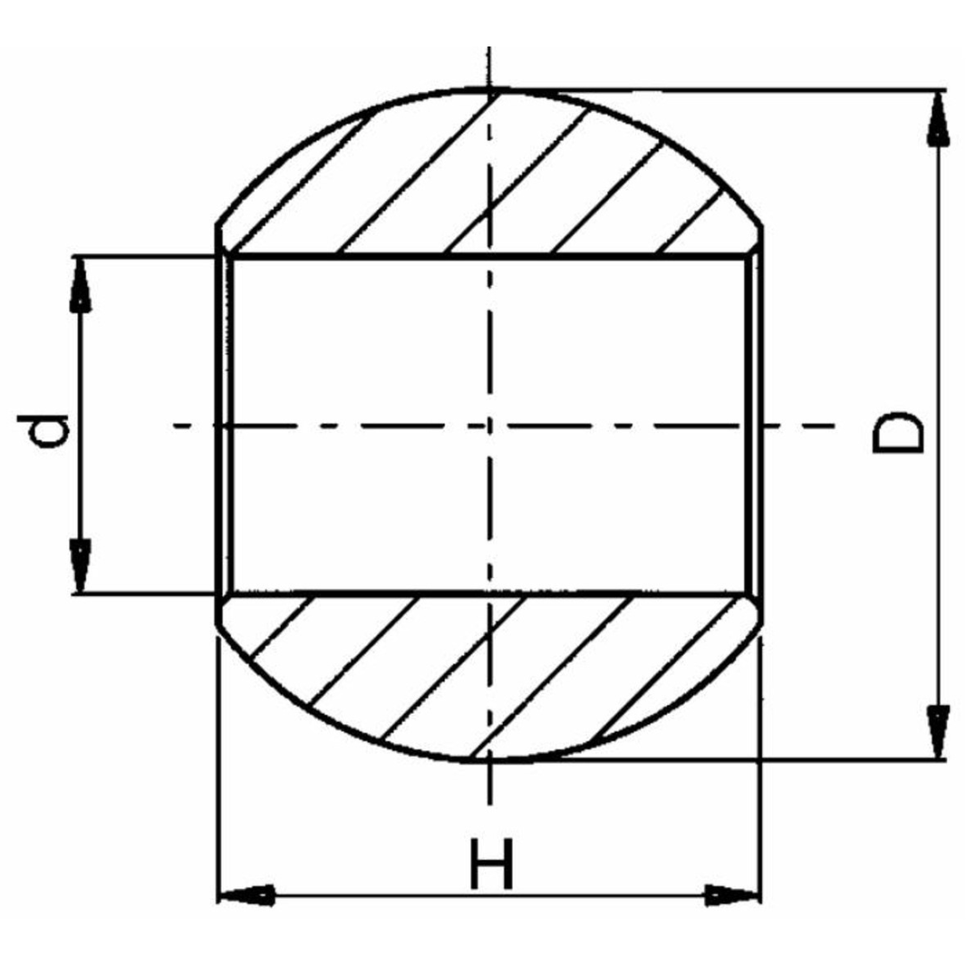 Rotula per ganci inferiori Ø 56X45MM con foro 28 MM