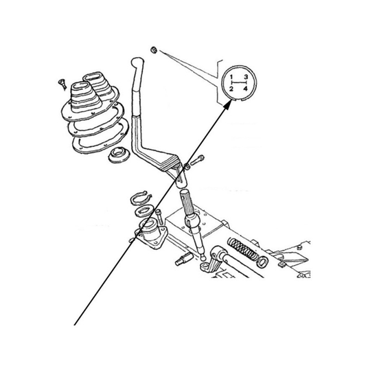 Stemma calotta 4 marce leva cambio CNH originale per trattori Fiat e New Holland. Compatibile con serie 35, 88, 90, 93, 94, L e TL 70/90 80/90 82-94 88-94 72-93