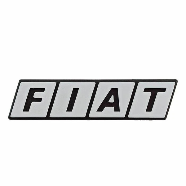 Stemma Fiat Serie 90 originale 5131984. Logo/emblema in rilievo con fissaggio a vite, compatibile con trattori Fiat Serie 90 da 55/90 a 180/90 DT