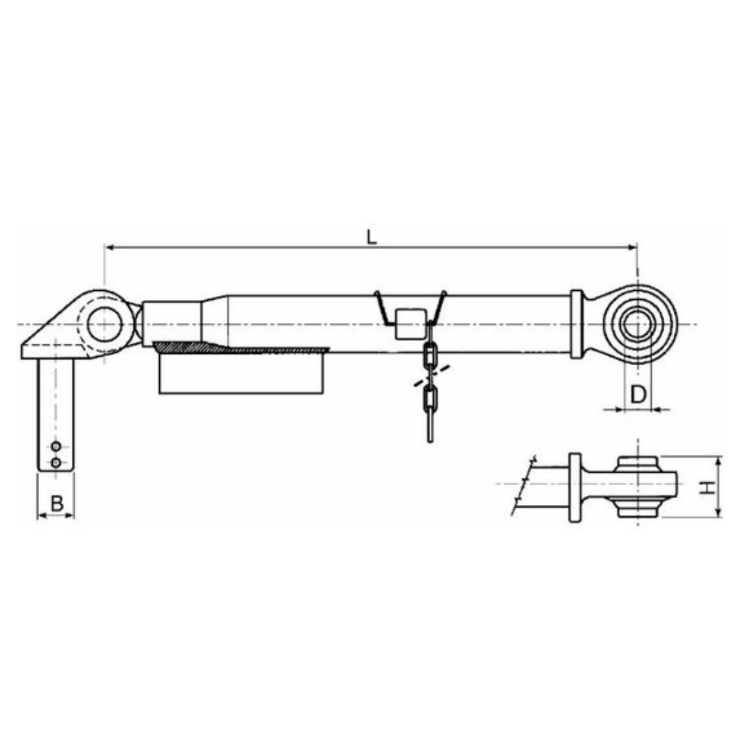 Stabilizzatore laterale 90° adattabile a Fiat 5123273