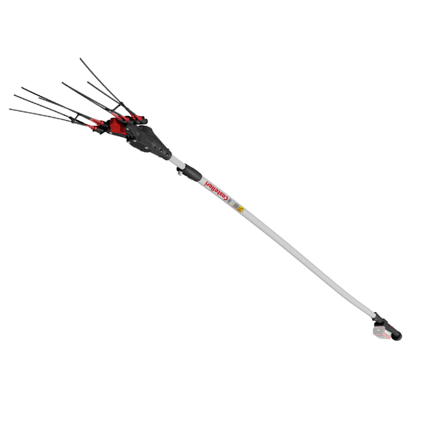 Abbacchiatore elettrico Castellari Vertigo L 18 12V da 500W, 8 rebbi in carbonio e asta telescopica 240-330 cm. Per raccolta olive, professionale e di qualità