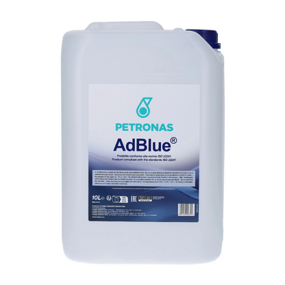 PETRONAS AdBlue® additivo diesel con tecnologia SCR, riduce le emissioni NOx nei motori Euro 4, 5, 6. Certificato ISO 22241. Pronto all’uso.