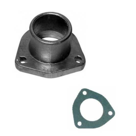 Tubo termostato in alluminio per trattori Fiat, Ford, Case, New Holland e Laverda. Resistente al calore e alla corrosione, con guarnizione. Ricambio robusto e duraturo.