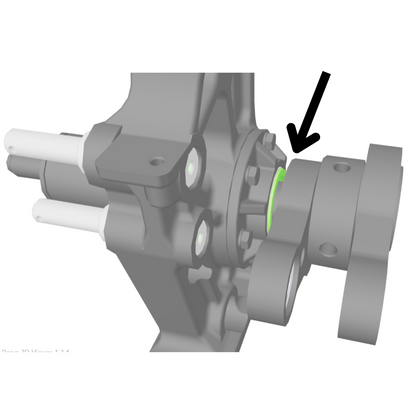 Anello tenuta NILOS per supporto comando barra falciante ENOROSSI. Compatibile con modelli BFT 135/150, BFS 165–270, BFF 270. Ricambio originale.
