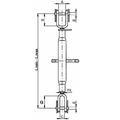 Braccio laterale meccanico di sollevamento per trattori fino a 60 Hp, regolabile da 380 a 530 mm con filettatura M22x2,5. Robusto, sicuro e versatile.