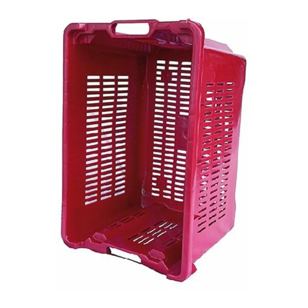 Cassa ortofrutta salvaspazio ICS in HDPE 52×42×29 cm. Robusta, impilabile e igienica. Ideale per trasporto, stoccaggio ed esposizione di frutta e verdura.