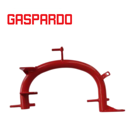 Castelletto attacco a tre punti originale Gaspardo G21120300R per barre falcianti FB, FB940 e FBR. Telaio robusto e compatibile per montaggio sicuro e affidabile.