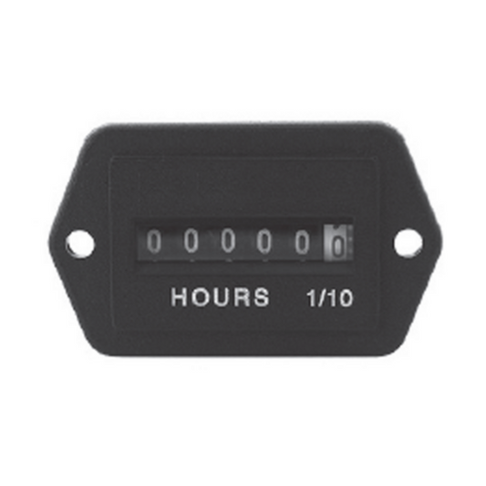 Contaore Analogico 10-80V – Preciso, Resistente e Versatile | Monitora con precisione il tempo di utilizzo di macchinari agricoli e industriali. Display analogico (0-9999,9 h), cristallo al quarzo, struttura sigillata IP66, resistente a urti e vibrazioni. Facile installazione.