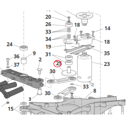 Corona Z35 originale ZANON per abbacchiatori elettrici Karbonium Evo, Karbonium, Falcon e Olivar. Ricambio per trasmissione e raccolta professionale delle olive