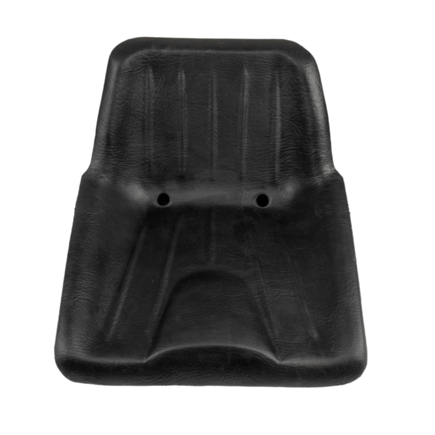Sedile universale macchine da giardinaggio, motoagricole e pulizia industriale. Rivestimento in poliuretano nero, lamiera resistente. Dimensioni 427x426x294 mm.