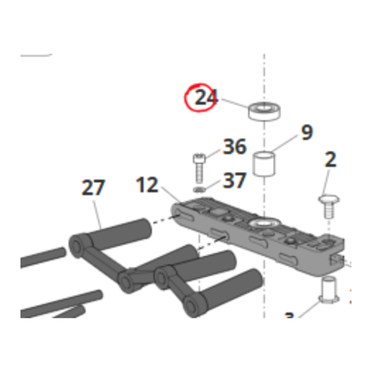 Cuscinetto originale Zanon 5360025 5x19x6 per movimento settore bacchette. Compatibile con Karbonium, Falcon 12V e Murcielago Gold.