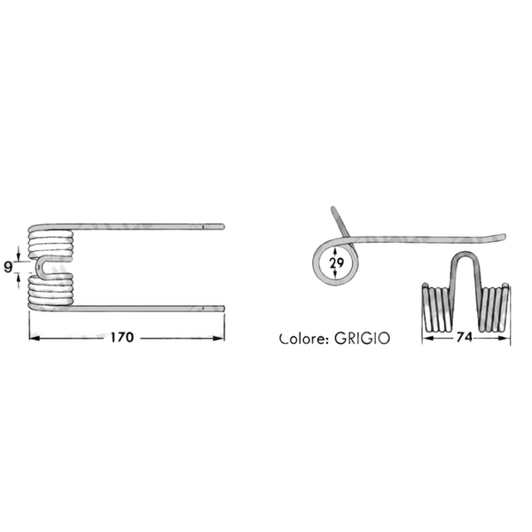 Dente molla per raccoglitore rotopressa CIMAC, Feraboli Extreme. Ricambio resistente e compatibile per una raccolta efficiente. Acquista al miglior prezzo!