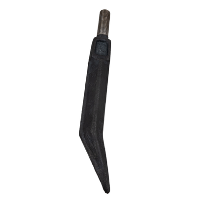 Dente quadro per erpice tipo 3 con dado e rondella. Filettatura M16, lunghezza 248 mm. Ricambio resistente per attrezzature agricole e lavorazioni del terreno.