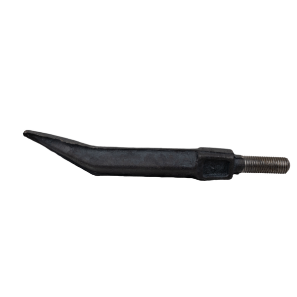 Dente quadro per erpice tipo 3 con dado e rondella. Filettatura M16, lunghezza 248 mm. Ricambio resistente per attrezzature agricole e lavorazioni del terreno.