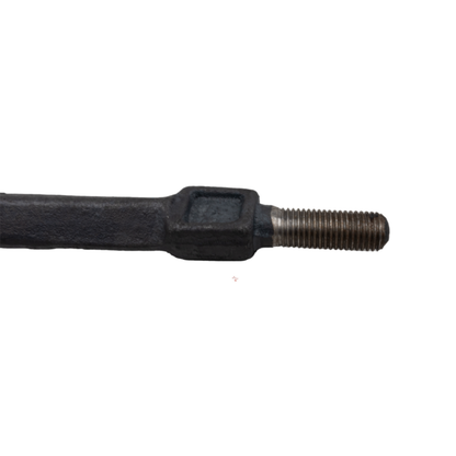 Dente quadro per erpice tipo 3 con dado e rondella. Filettatura M16, lunghezza 248 mm. Ricambio resistente per attrezzature agricole e lavorazioni del terreno.