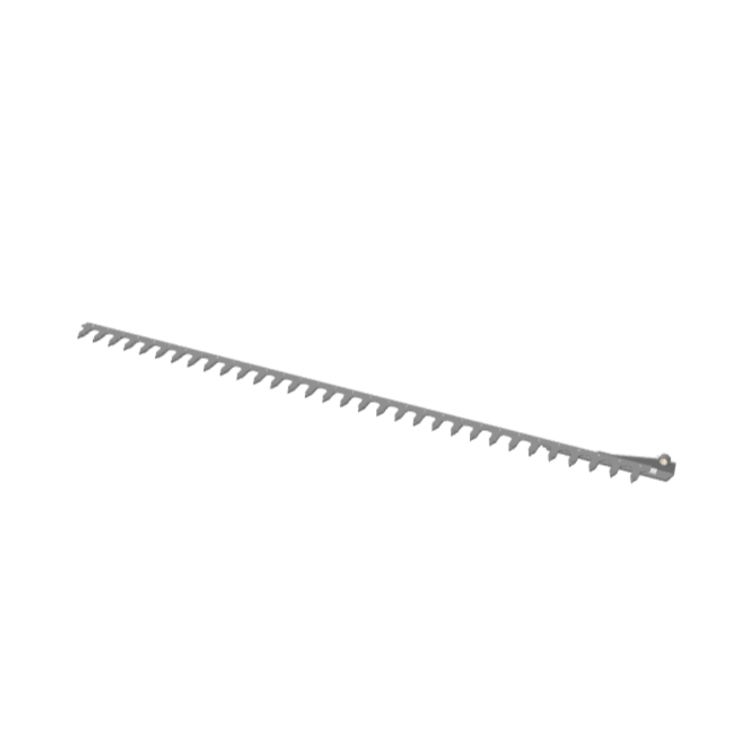 Dentiera con dente doppio smontabile a vite per barra falciante Enorossi BFS 240. Ricambio originale resistente e di alta qualità, ideale per lunga durata