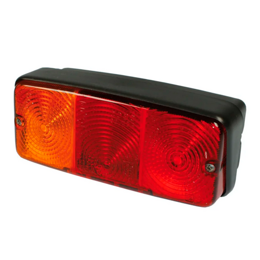 Fanale posteriore sx alogeno Same cod. 2.8059.523.0 con 4 funzioni (posizione, direzione, stop, targa). Misure 162×70 mm, lampadine incluse, omologato ECE.