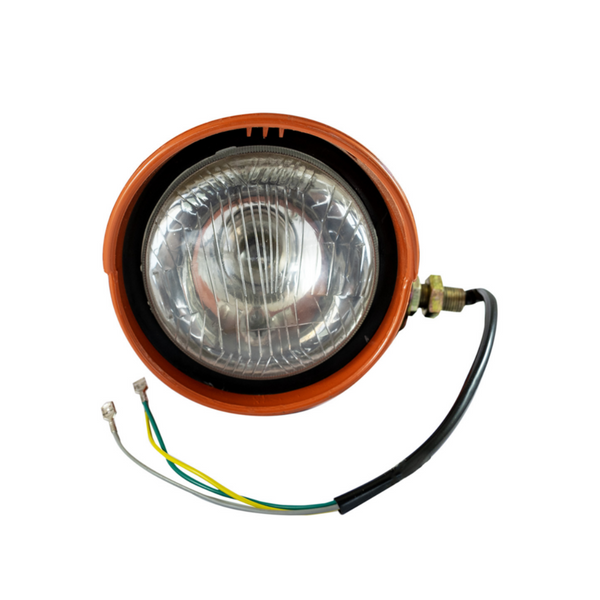 Fanale anteriore destro Fiat arancione 5118923 con lampadine incluse. Compatibile con trattori Fiat serie 1000-805 per visibilità e sicurezza.