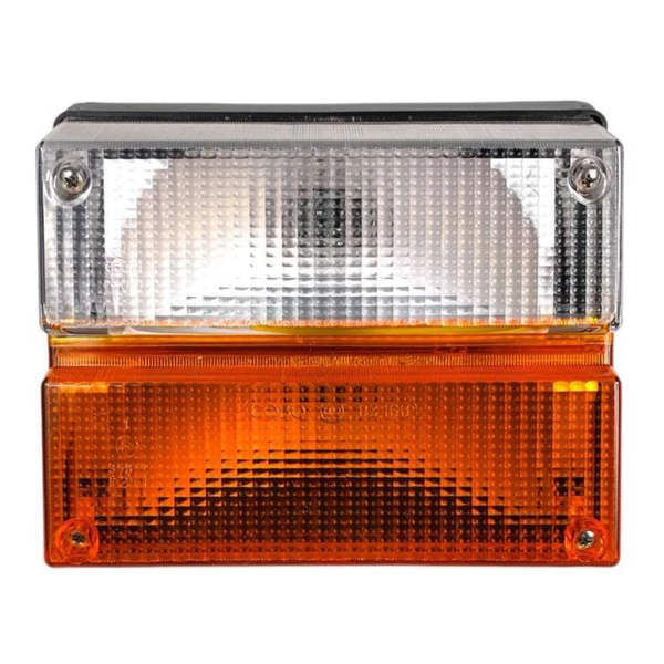 Fanale anteriore COBO 188×140 mm cod. 2.8019.400.0 per trattori Same, Lamborghini, Hürlimann. Funzioni direzione/posizione, 12V, omologato. Centurion, Buffalo