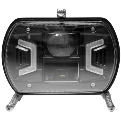 Proiettore LED 10-30V per trattori SAME, Fiat, New Holland e Antonio Carraro. Faro IP69K con abbaglianti, anabbaglianti e posizione. 35-66 45-66 72-86 Tigrone.