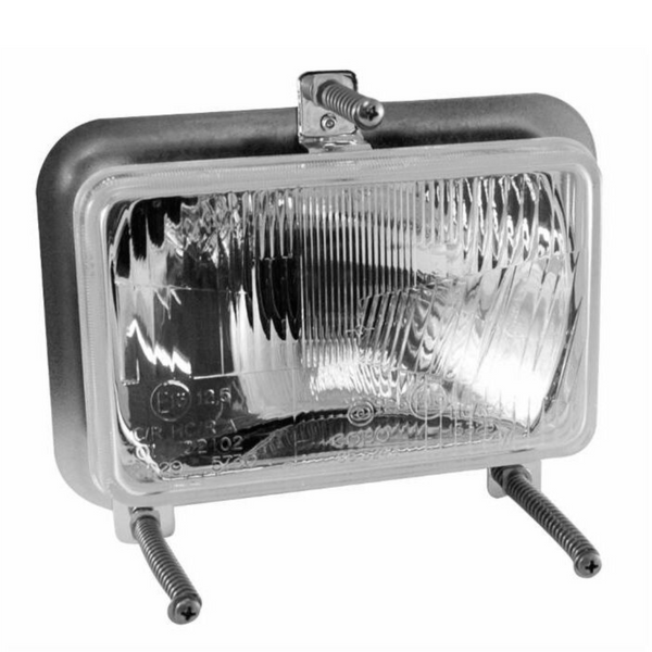 Fanale anteriore Cobo per trattori Fiat serie L, New Holland TL e Ford serie 35. Faro asimmetrico destro/sinistro, omologato CE, Made in Italy