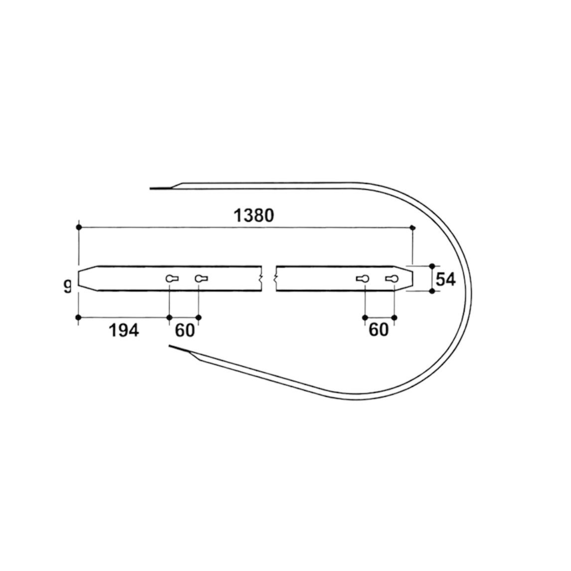 Fascia raccoglitore McCormick 754953 R1 per imballatrici 420, 422, 430, 435 e 440. Ricambio resistente per fienagione.