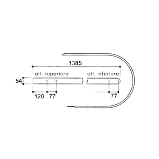 Fascia raccoglitore per imballatrice SGORBATI 181 rif. 700315. Ricambio resistente per gruppo raccoglitore presse e rotopresse da fienagione.