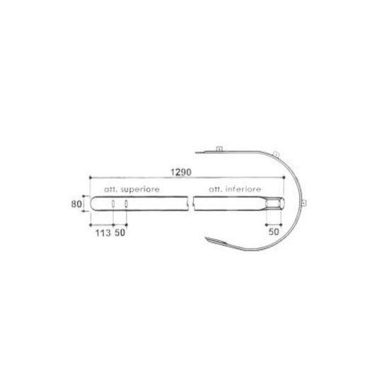 Fascia raccoglitore Gallignani 6000 e 7000 2ª Serie rif. 19.05.516. Ricambio resistente per presse e imballatrici da fienagione.