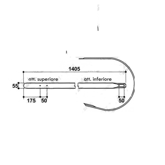 Fascia raccoglitore Gallignani 53.05.041 per imballatrici e rotopresse. Compatibile con 5690, 6190, 7100, 8190 e Rotob. 9500.