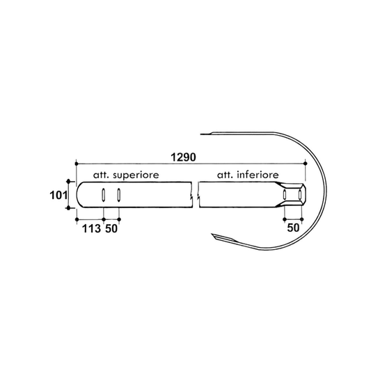 Fascia raccoglitore Gallignani 6100, 7000, 8000 e 9000 rif. 19.05.415. Ricambio resistente per presse e imballatrici da fienagione.