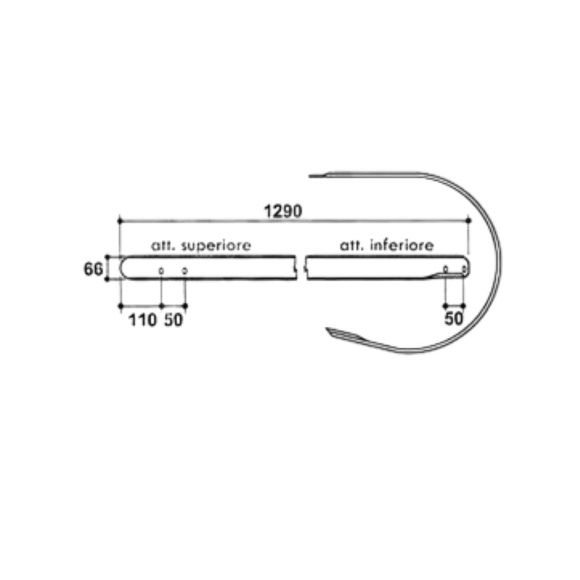 Fascia raccoglitore Gallignani 06.05.416 per imballatrici 1500, 2690, 5190 e PTX 34-66. Ricambio resistente per fienagione.