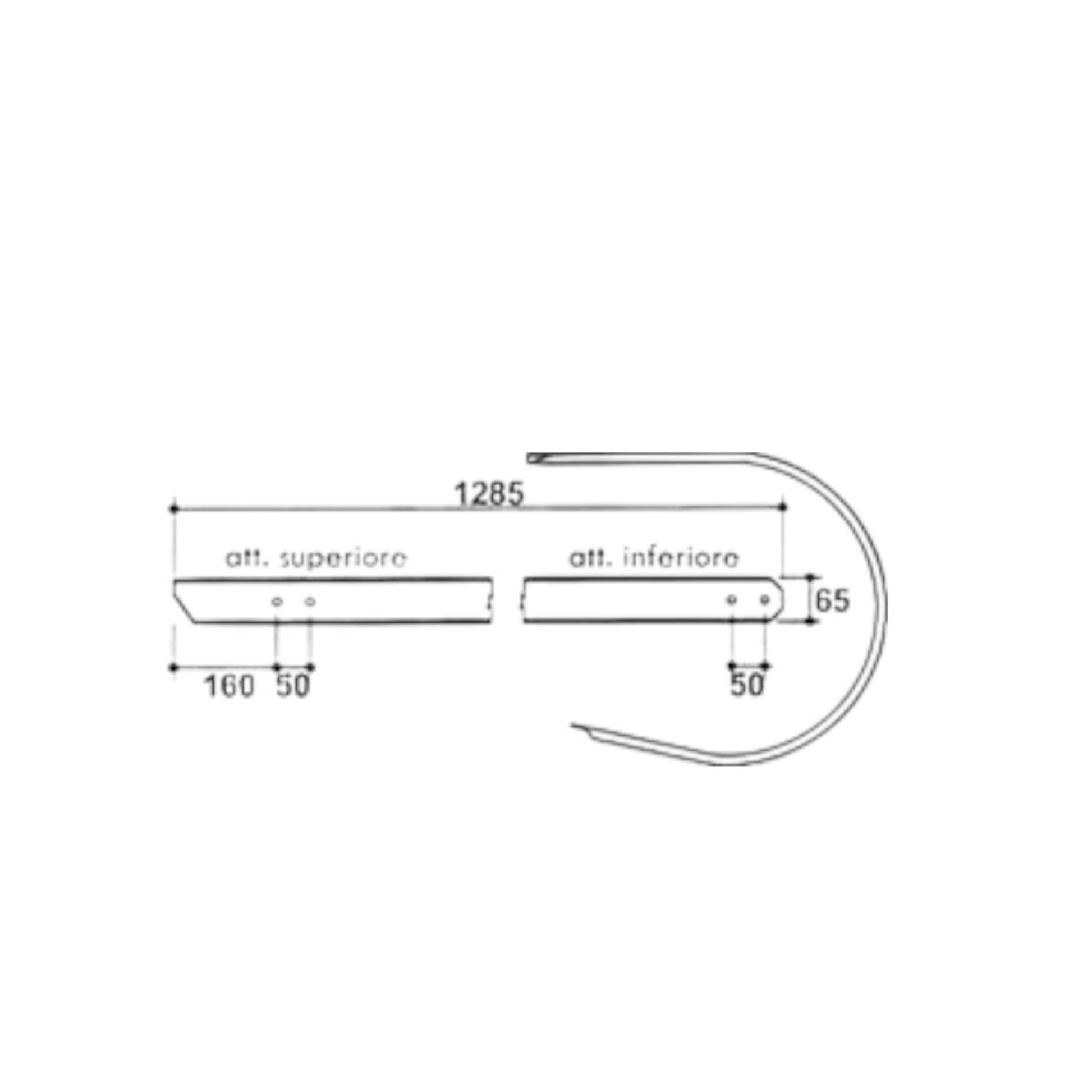 Fascia raccoglitore per imballatrice CICORIA Serie 2 rif. 36.04.003. Ricambio resistente per gruppo raccoglitore presse da fienagione.