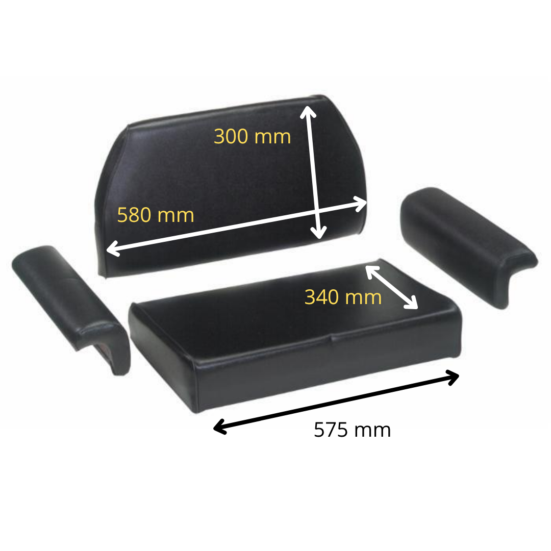 Imbottitura sedile completa per trattori Fiat 355C e 455C vigneto. Seduta, schienale e braccioli Made in Italy, ergonomici e resistenti per uso agricolo Stretto